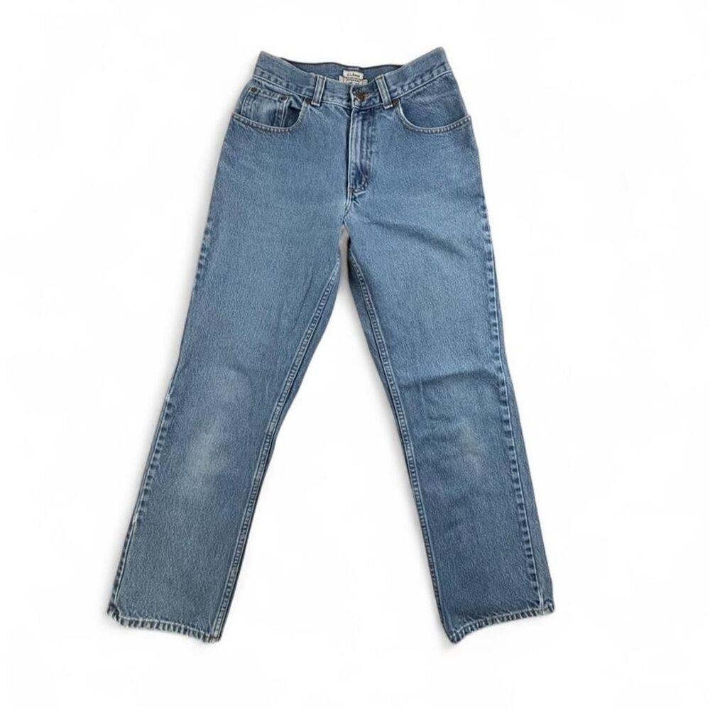 L.L.Bean Women’s Straight Leg Jeans Size 4 Blue Denim Original Relaxed Vintage